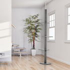 PawHut - Arbre à chat du sol au plafond 100 po avec 3 perchoirs - gris-Sa couleur neutre s'adapte à tous les décors intérieurs 