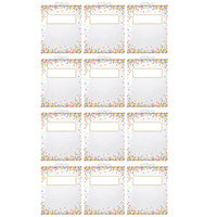 Ashley Productions - Sac de rangement/livre à motif de confettis suspendus, 10,5 po x 12,5 po, paquet de 12-Sacs de rangement extra solides et durables