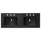Modway - Isle Double 48" Armoire à coiffeuse de salle de bain - Blanc Noir-Étagère de rangement réglable