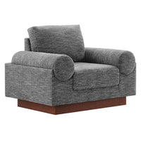 Modway - Oasis Rembourré Tissu Fauteuil - Gris-Chaise d’accent moderne