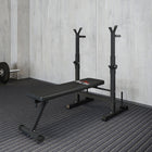 Soozier - Banc de musculation réglable, noir-Le support à haltères / station de dips peut être réglé sur 8 niveaux pour différentes longueurs de bras et hauteurs 