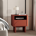 Manhattan Comfort - Table de nuit moderne Ella 19,7" - Terracotta-Comprend 1 étagère ouverte et 1 tiroir à extension totale avec une façade avant en demi-cercle surélevée