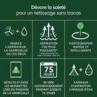 iRobot - Station de vidage automatique pour robot Roomba 105-Dévore la saleté d’une aspiration 70X plus puissante (Par rapport aux robots Roomba série 600). Trouvez, atteignez et éliminez les dégâts grâce à la puissance combinée d’une aspiration 70X plus puissante, d’une brosse multisurface, et d’une brosse latérale qui nettoie les coins 20% mieux (Par rapport aux robots Roomba série 600), pour dévorent les débris et les moutons de poussière, ainsi que d’une tampon en microfibre qui rend les planchers propr