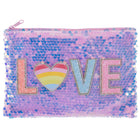 Merangue - Pochette plate Love à sequins-Paillettes scintillantes