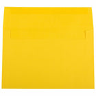 JAM Paper - Enveloppes d'invitation colorées A9 avec fermeture autocollante - 5 3/4 x 8 3/4 - jaune recyclé - paquet de 100-Couleur jaune