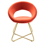 Modway - Nouvelle Performance Velvet Chaise à manger Ensemble de 2 - Orange dorée-8