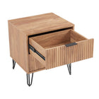 Manhattan Comfort - DUMBO Table de nuit moderne à 2 tiroirs 20,07" - Brun doré - Lot de 2-Parfait pour le rangement de chevet, les lampes ou les objets de décoration