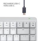 Logitech - MX Mechanical Mini pour Mac Clavier Sans Fil Illumine - Boutons Tactiles Silencieux - Gris (Pale Grey)-Les pièces en plastique de la souris MX Mechanical Mini for Mac sont en plastique recyclé post-consommation certifié (Pale Grey (36%) et Space Grey (47%). Hors les plastiques de l'assemblage du circuit imprimé, du câble FFC, des câbles et de l'emballage