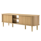 Modway - Contour 63 po Bois Meuble TV, Chêne-Assemblée requise