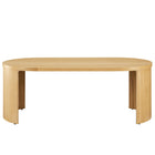 Modway - Aspect Bois ovale Table basse - Chêne-7