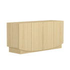 Manhattan Comfort - Ardea 60" Buffet contemporain à 4 portes - Chêne naturel-Assemblage facile avec matériel et instructions inclus