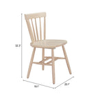 Zuo - Tyce Chaise de salle à manger - Naturel - Ensemble de 2-6