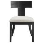 Modway - Peregrine Bois et tissu rembourrés Chaises de salle à manger Ensemble de 2 - Ivoire à tissage noir à bruyère-9