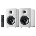 Edifier - Haut-parleur actif compact M90 BT 6.0, audio Hi-Res, puissance RMS de 100 W, avec haut-parleur médium-basse de 4 po, tweeter de 1 po et entrée HDMI eARC – Blanc-L’architecture acoustique comprend des haut-parleurs médium-grave en aluminium de 4 po à longue excursion ainsi que des tweeters à dôme en soie de 1 po. Propulsé par deux amplificateurs en classe D à haute efficacité, le système offre une puissance totale de 100 W RMS pour un son puissant, détaillé et dynamique