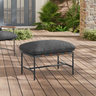 Modway - Raya Terrasse extérieure Boucle Ottoman in Charbon de bois-Sangles de bandoulière en polyuréthane
