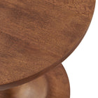 Modway - Lina Bois rond Table d’appoint - Noyer-Assemblée requise