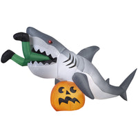 GEMMY - Requin gonflable animé à tête pivotante pour Halloween - 124,5 cm x 274 cm-La tête du requin tourne