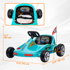 Qaba - Kart à pédales électrique pour enfants 6V 7AH à batterie - bleu-Fabriqué en PP et métal pour une longue durée de vie 