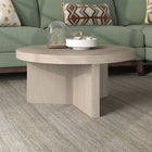 Hudson&Canal - Table basse ron Holm 32" de largeur - Aulne blanc-Nettoyer avec un chiffon doux et sec, sans produits chimiques agressifs ni produits de nettoyage abrasifs