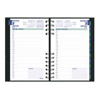 Blueline - 2027 Agenda quotidien CoilPro avec couverture rigide à texture imitation lézard – 8 po x 5 po – Noir – Bilingue-Espace pour notes sur chaque page avec sommaire des dépenses à la fin de chaque mois