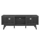 Modway - Iterate 59 po Meuble TV, Fusain-Coussinets de pied non marqués