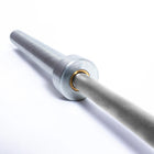 MotionGrey - Barre olympique - Barre d’haltérophilie pour l’entraînement de force, squats, soulevés de terre et développés - Argent-Manchons de 50 mm compatibles avec la plupart des plaques olympiques pour un entraînement polyvalent