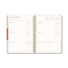 Orange Circle Studio - 2027 Agenda à trois onglets - Locked in Love - 7" x 9.5" - Assorted Colours  - Bilingue-Fermeture à bande élastique et 96 autocollants colorés