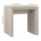 Hudson&Canal - Table d'appoint rectangulaire Oswin de 56 cm de largeur, , blanc aulne-9