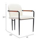 Zuo - Sibu Chaise de salle à manger - Crème-Garantie limitée de 3 ans
