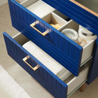 Modway - Daybreak 24" Armoire de toilette de salle de bain (lavabo non inclus) - Bleu-Pattes en métal doré