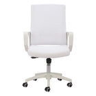 Zuo - Jett Low Back Chaise de bureau - Blanc-Maille respirante favorisant circulation de l’air et confort prolongé