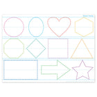 Ashley Productions - ASH97018 Smart Poly PosterMat Pals Économiseurs d'espace - 13" x 9-1/2" - Tracé de formes - Ensemble de 10-Utilisez avec des marqueurs effaçables à sec ou à base d'eau et des crayons lavables. Surface inscriptible/effaçable.