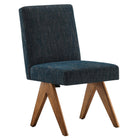 Modway - Lyra Tissu Fauteuil d’appoint de la salle à manger Ensemble de 2 - Azure Fabric-Pieds non marqués