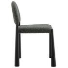 Modway - Hayley Tissu rembourré Fauteuil d’appoint de salle à manger - Anthracite noire-Entièrement assemblé