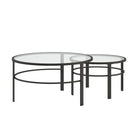 Hudson&Canal - Table basse ronde gigogne Gaia - Bronze noirci-Les tables ont une capacité de poids de 50 lb
