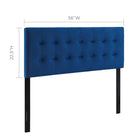 Modway - Emily Biscuit Touffé Performance Velvet Tête de lit complète, Marine-Sellerie en velours en polyester