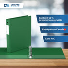 Davis Group Super économie, Reliure à anneaux ronds 1 po, paquet de 6 – Vert-Polypropylène sans PVC