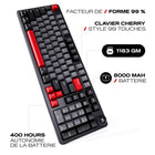 Cybeart - Akula 99 Clavier De Jeu Sans Fil Tri-Mode Rgb Grand Format - Black-Conception à 5 couches avec joints en mousse Poron et IXPE pour une isolation acoustique optimale et un confort de frappe exceptionnel. Les couches internes amortissantes minimisent la résonance et suppriment l’écho, produisant un son riche et feutré pour une frappe plus silencieuse