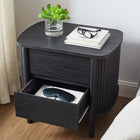 Modway - Cadence 2 tiroirs Table de chevet, Noir-Glissades de pied ajustables sans marquage