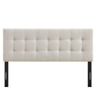 Modway - Emily Tissu tapis Tête de lit Queen size, Lin-Assemblée requise
