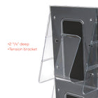 Deflecto - Systèmes muraux pré-assemblés Stand-Tall - 4 compartiments - Format magazine - transparent-Deux rangées, quatre compartiments