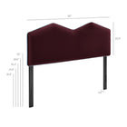 Modway - Cosette Performance Velvet Tête de lit King Size, Mûrier-Cadre en mélange de bois