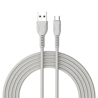 Câble Micro USB Basic Tech 3 pi - Gris-Élégant et sans enchevêtrement