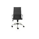 Plata Import - Fauteuil Toni à dossier élevé pour le bureau, noir (LS-3010-BLACK)-Revêtement polyuréthane