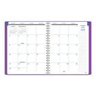 Mead - Agenda Upper Class scolaire hebdomadaire/mensuel pour étudiants 2026-2027 - 11 po H x 9 po l - couverture violette - bilingue-Hebdomadaire : semaine sur 2 pages avec suffisamment d'espace d'écriture, mensuel : mois sur 2 pages avec vacances