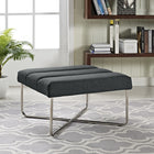 Modway - Reach Tissu rembourré Ottoman - Gris-Coussins en tissu rembourré moelleux