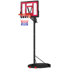 Qaba – Panier de basketball pour enfants avec sac de poids-La hauteur s’ajuste de 6,6’ à 8,5’ (200-260 cm), convenant aux enfants jusqu’à l’adolescence
