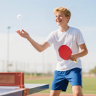 Soozier - Ensemble De Raquettes De Ping-Pong Avec 4 Raquettes Portables - 8 Balles-Poignées ergonomiques évasées offrant une prise en main confortable et antidérapante  