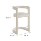 Modway - Winslow Performance Velvet Tabouret de comptoir - Alabaste-Tissu de velours Performance