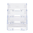 Porte–cartes professionnelles de Deflecto, 4 compartiments, transparent-Transparent, en polystyrène